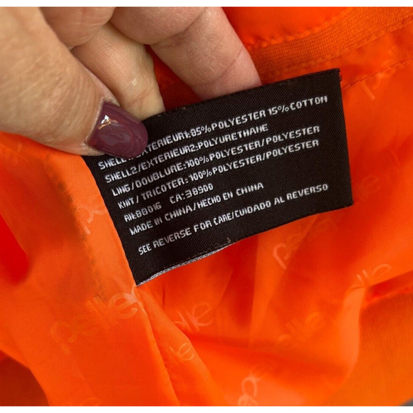 Pelle Pelle Track Jacket Mens Large Orange logo missing Pockets Lined Active - Picture 10 of 11